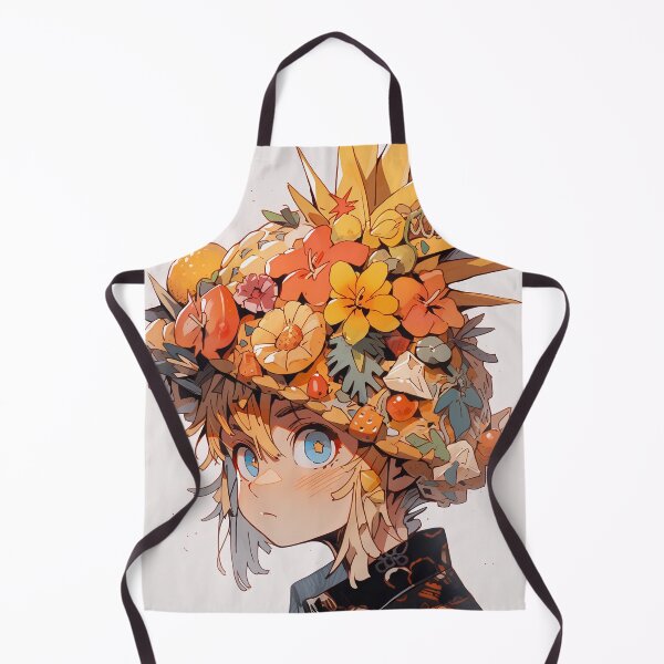 Item preview, Adorable Floral Pineapple Hat Anime Girl designed and sold by bubblegoth.