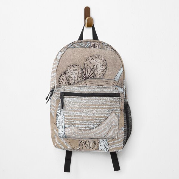 Item preview, Winter mountain village brown drawing designed and sold by KAY Artists.