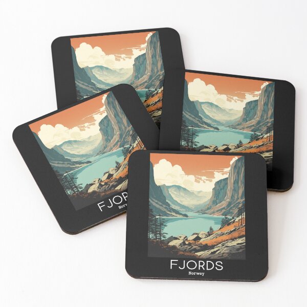 Item preview, A Vintage Travel Illustration of the Fjords - Norway  designed and sold by GoodOldVintage.