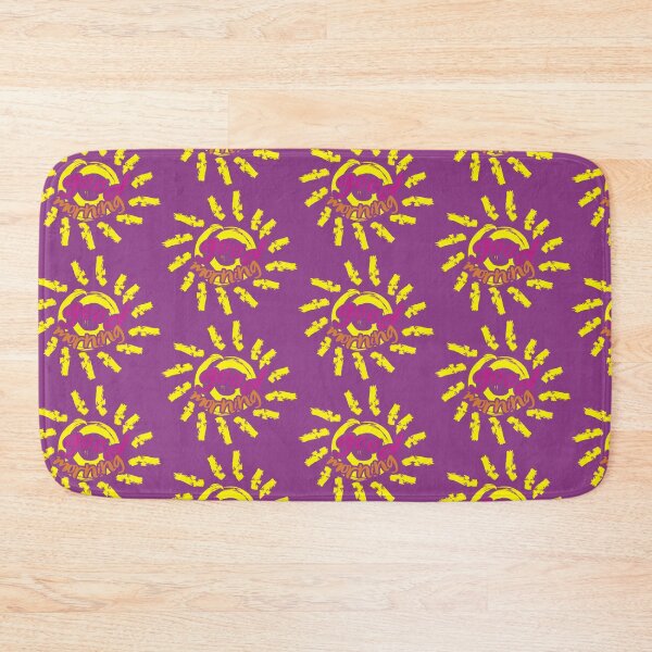 Item preview, Good morning, orange and pink handwritten letters, greeting the day, on the background of a yellow sun designed and sold by SplashTastic.