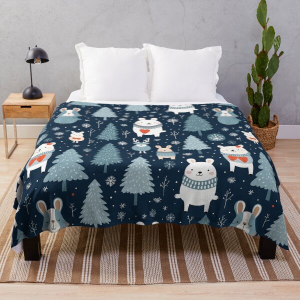 Item preview, Seamless pattern with cute forest animals and trees, pattern Christmas winter big collection designed and sold by Aonsnoopy.