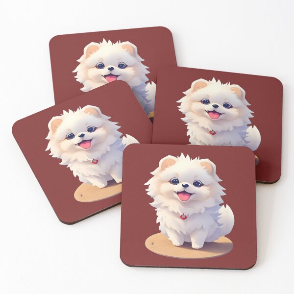 Item preview, Fluffy Paws: Adorable White Pomeranian Puppy Merchandise designed and sold by nadeem4design.
