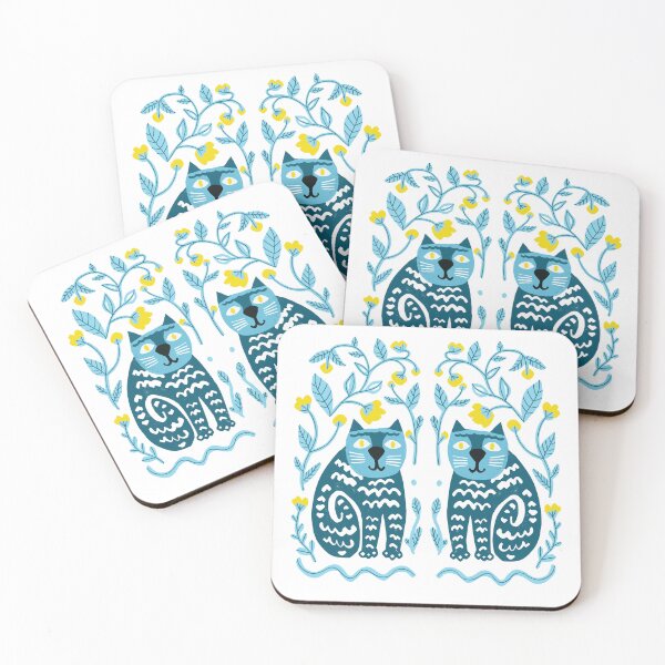 Item preview, two blue cats in the garden designed and sold by Pacesyte.