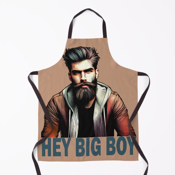 Item preview, "Hey Big Boy" Bearded Guy (Blue Font) designed and sold by LthrDaddyBear.
