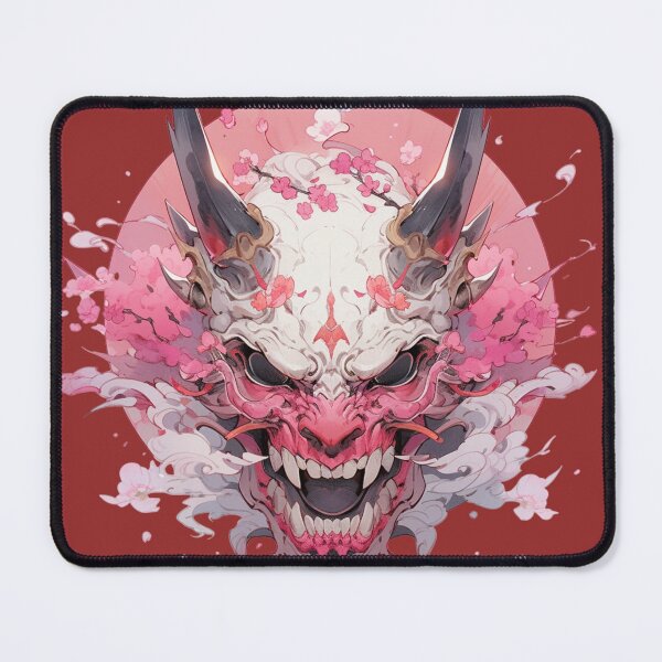 Item preview, Oni Demon Mask Pink Cyberpunk designed and sold by Nightarcade.