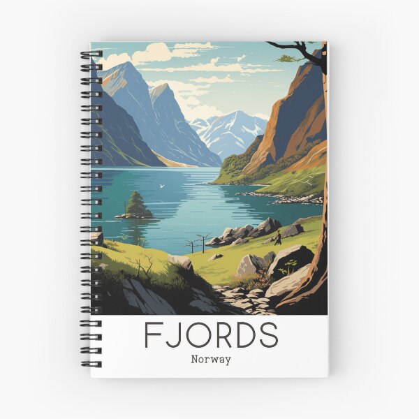 Item preview, A Vintage Travel Illustration of the Fjords - Norway  designed and sold by GoodOldVintage.