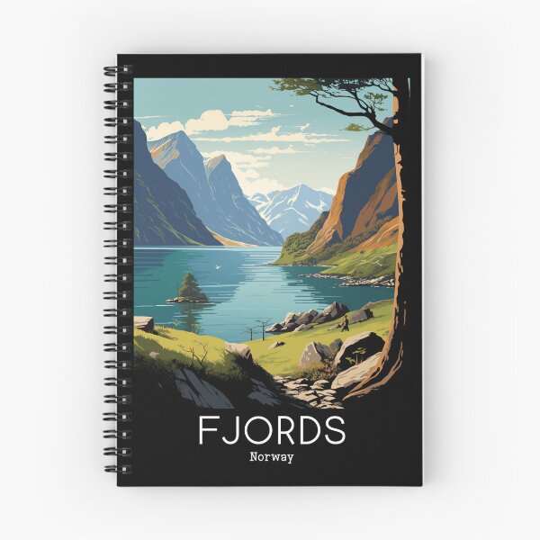 Item preview, A Vintage Travel Illustration of the Fjords - Norway  designed and sold by GoodOldVintage.