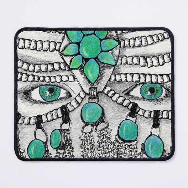 Item preview, Turquoise Eyes; pen and ink with watercolor designed and sold by CindyGrosch.