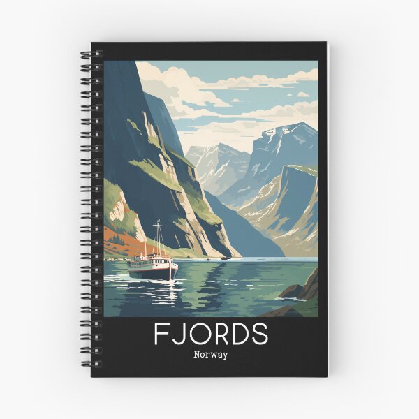 Item preview, A Vintage Travel Illustration of the Fjords - Norway  designed and sold by GoodOldVintage.