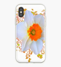 SPRING DAFFODIL SCROLLS ART iPhone Case