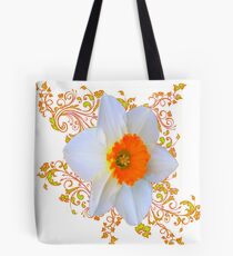 SPRING DAFFODIL SCROLLS ART Tote Bag