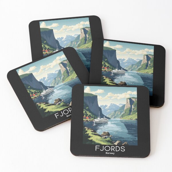 Item preview, A Vintage Travel Illustration of the Fjords - Norway  designed and sold by GoodOldVintage.