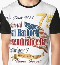 Pearl Harbor Day 75th Anniversary Logo Graphic T-Shirt