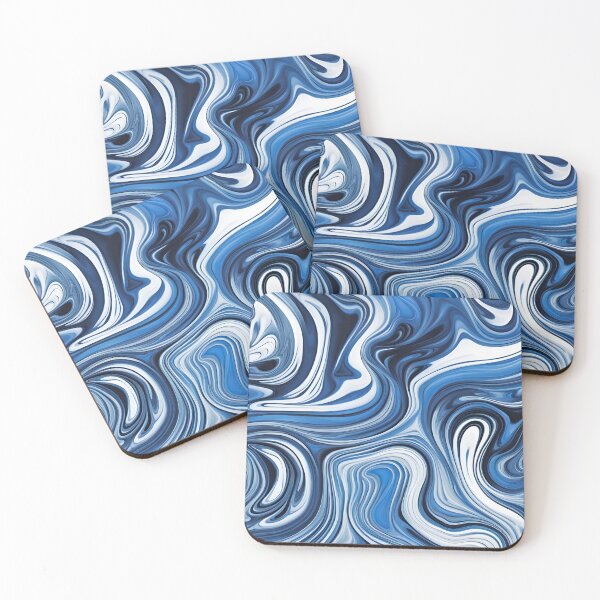 Item preview, Abstract blue and white swirls designed and sold by MaayanStudios.