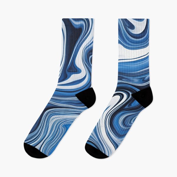Item preview, Abstract blue and white swirls designed and sold by MaayanStudios.