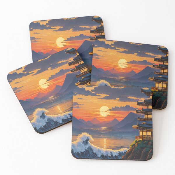 Item preview, Waves ukiyo e style art designed and sold by BentoPrint.