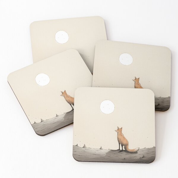 Item preview, Fox and the Moon - illustration  designed and sold by etherinkAI.