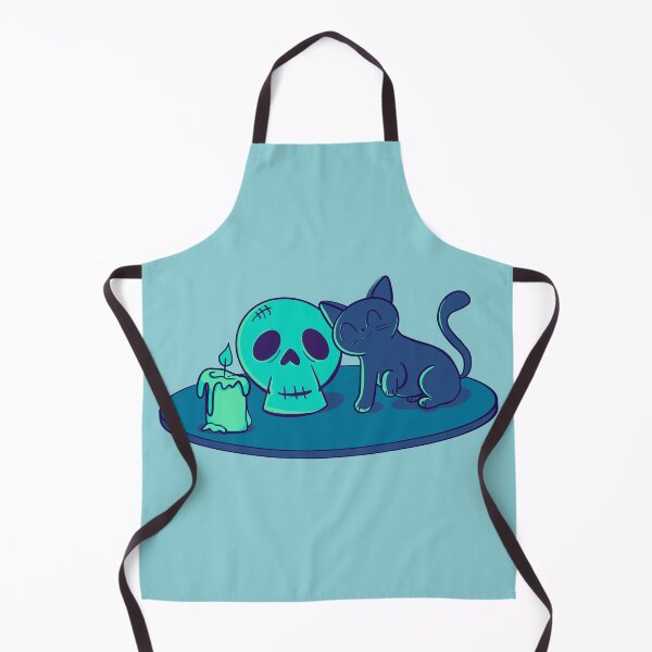 Item preview, Kitty and Skull (Blue) designed and sold by makell-creates.