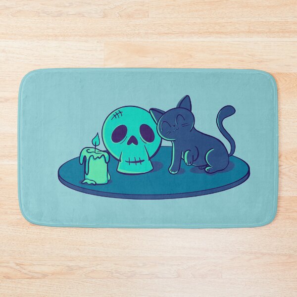 Item preview, Kitty and Skull (Blue) designed and sold by makell-creates.