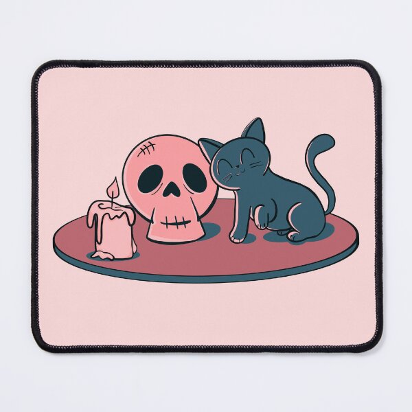 Item preview, Kitty and Skull (Pink) designed and sold by makell-creates.