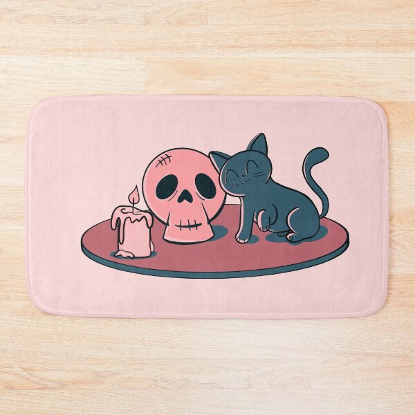 Item preview, Kitty and Skull (Pink) designed and sold by makell-creates.