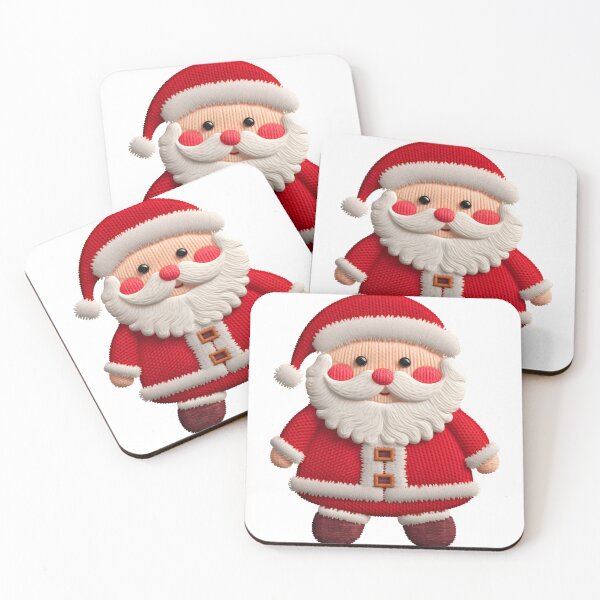 Item preview, Santa is Coming to Town- Cute Santa Claus Embroidery - faux embroidery designed and sold by DINOMONS.