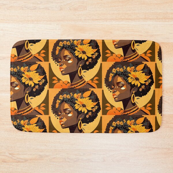 Item preview, Afro Sunflower lady designed and sold by lilbangdesigns.