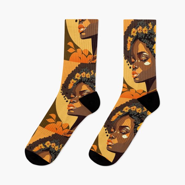 Item preview, Afro Sunflower lady designed and sold by lilbangdesigns.
