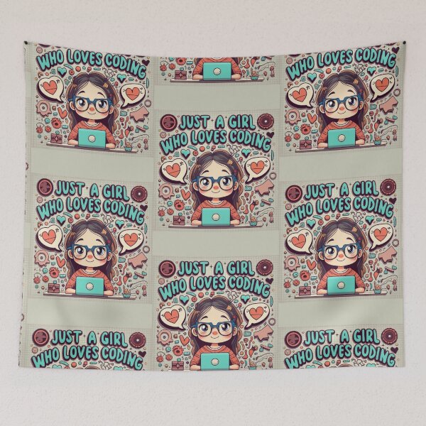Item preview, Just A Girl Who Loves Coding Geek Coding Women designed and sold by ArtFromBeyond.
