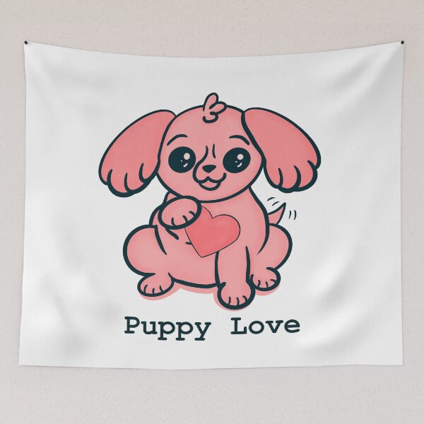 Item preview, Puppy Love (Pink) designed and sold by makell-creates.