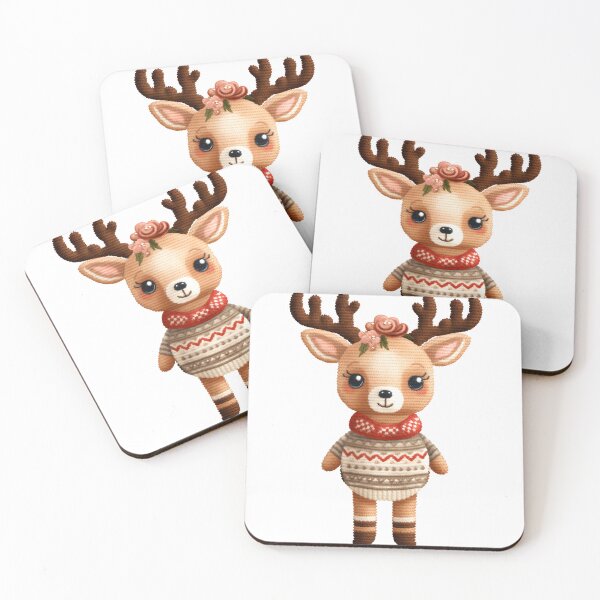 Item preview, Cute Reindeer - Embroidery Cute Christmas Reindeer - faux embroidery designed and sold by DINOMONS.