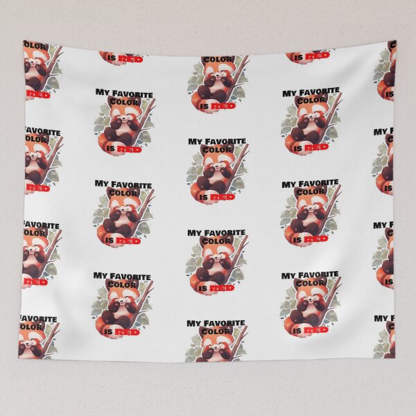 Item preview, My Favorite Color Is Red Red Panda Design by Zeesdesign on Redbubble designed and sold by ZEESDESIGN.