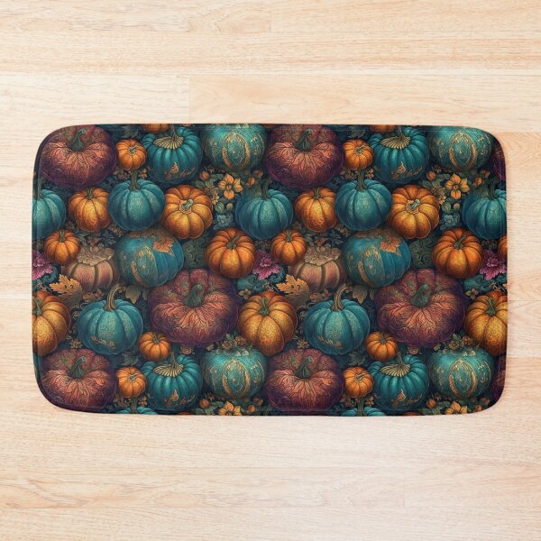 Item preview, Turquoise and Orange Pumpkins designed and sold by pinkal.