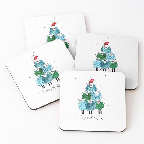 Item preview, Fun Festive Sheep Seasons Bleatings designed and sold by Playful Pixel Designs.