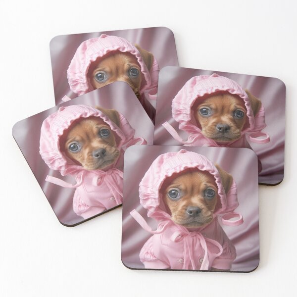 Item preview, Dachshund Puppy in Pink Suit designed and sold by Elisabeth Lucas.