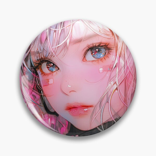 Item preview, Beautiful Glossy Pastel Pink Anime Girl designed and sold by bubblegoth.