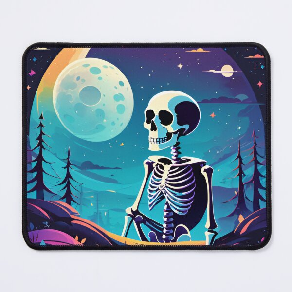 Item preview, Lonely skeleton with full moon designed and sold by joemini.