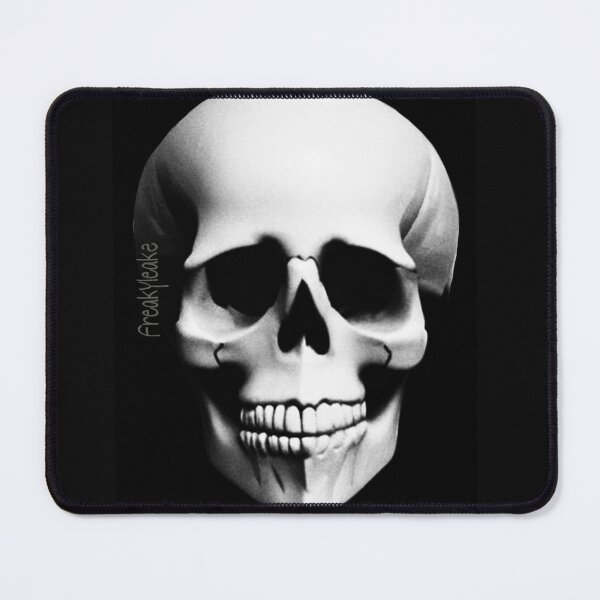 Item preview, WHITE SKULL ON A BLACK BACKGROUND designed and sold by inarausch2023.