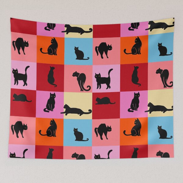 Item preview, Halloween colourful cat designed and sold by AjoobaByPooja.