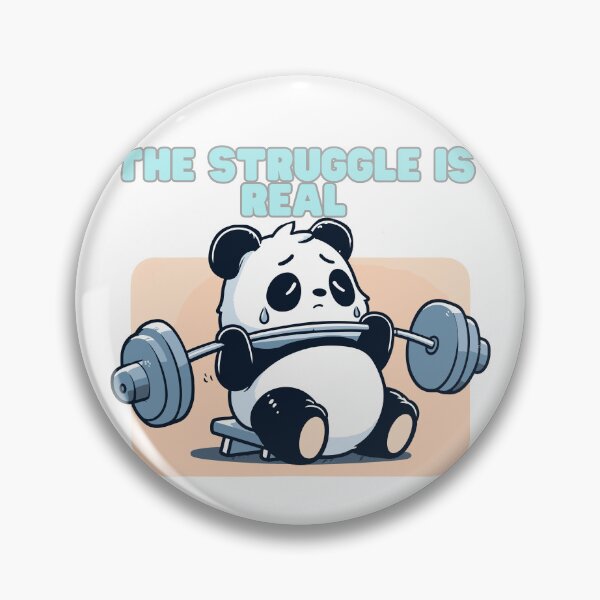 Item preview, Panda - the struggle is real designed and sold by GalaxyExplorers.