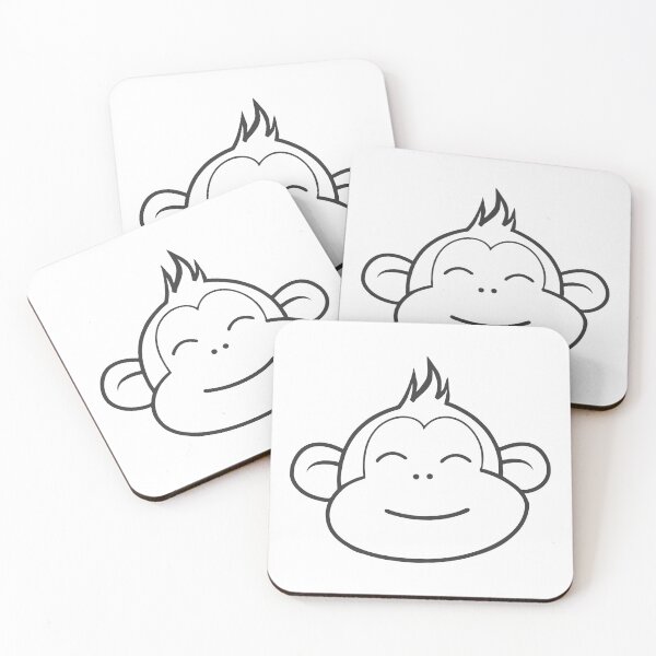 Item preview, Black and White Funny Monkey Face designed and sold by 2MArtPro.