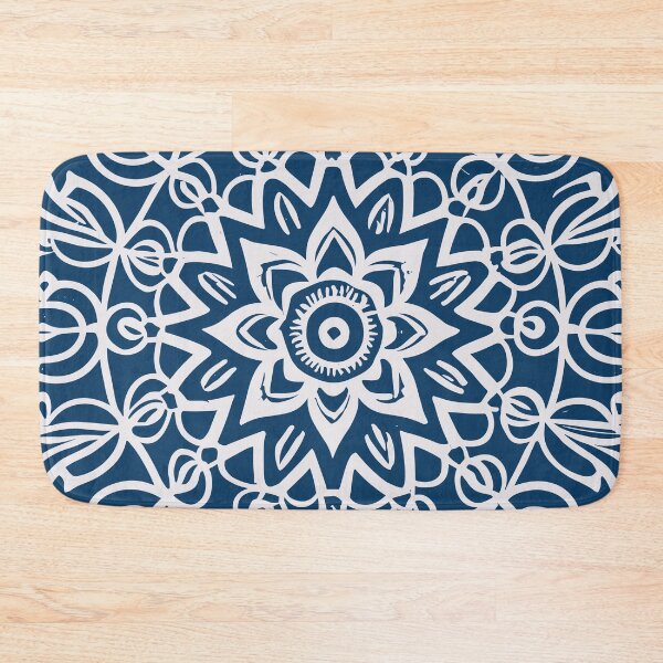 Item preview, Blue Slowflake Quilt Inspired Square Pattern - Winter Themed Patterns and Designs designed and sold by CoffeeJoeMugs.