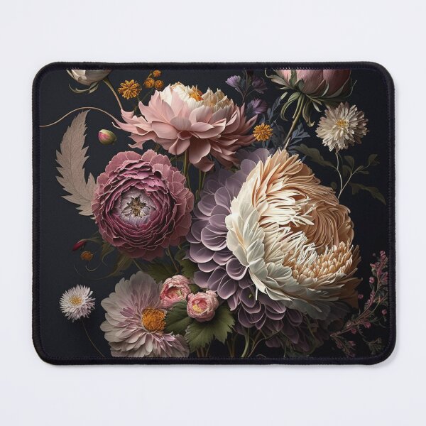 Item preview, Baroque Floral Still Life - Soft color palette, dark and intricate, anamorphic art. designed and sold by WhiteWolfe0127.