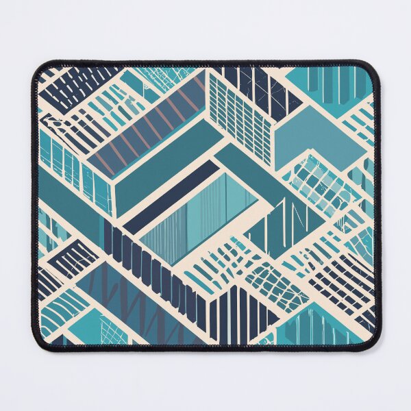 Item preview, Geometric Blue Quilt Inspired Square Pattern - Winter Themed Patterns and Designs designed and sold by CoffeeJoeMugs.