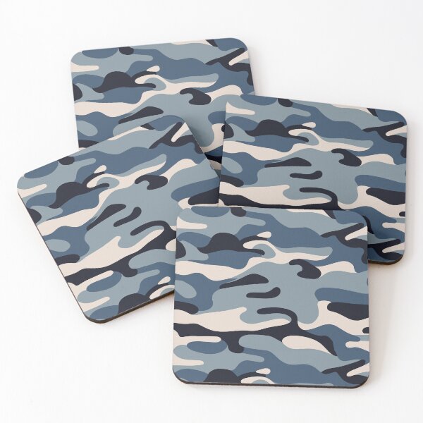 Item preview, Arctic Blue Camouflage Inspired Square Pattern - Winter Themed Patterns and Designs designed and sold by CoffeeJoeMugs.