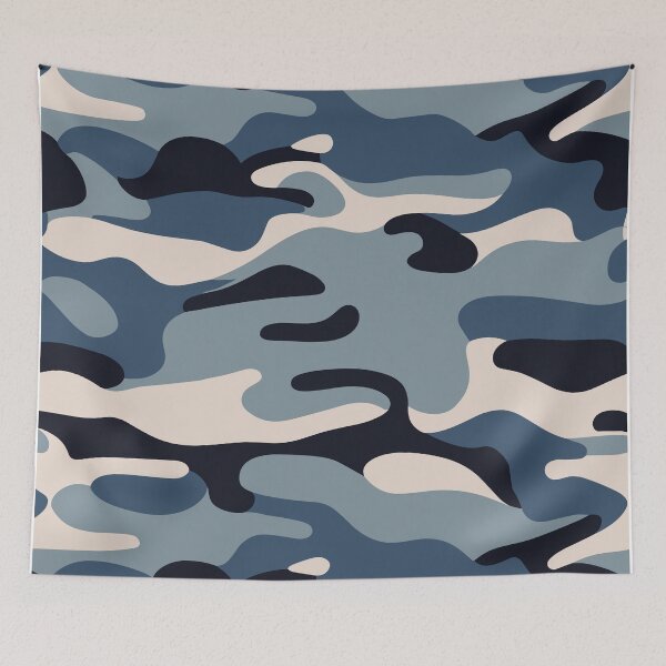 Item preview, Arctic Blue Camouflage Inspired Square Pattern - Winter Themed Patterns and Designs designed and sold by CoffeeJoeMugs.