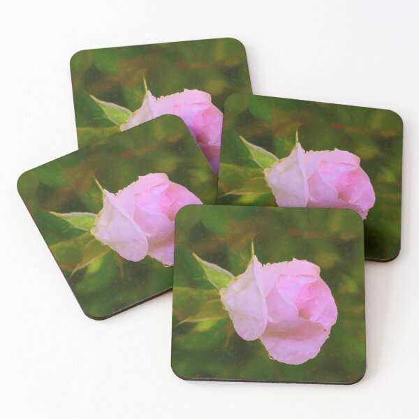 Item preview, Pink Rose with Water Droplets Close-up - Painting designed and sold by AlsknMommaBear2.