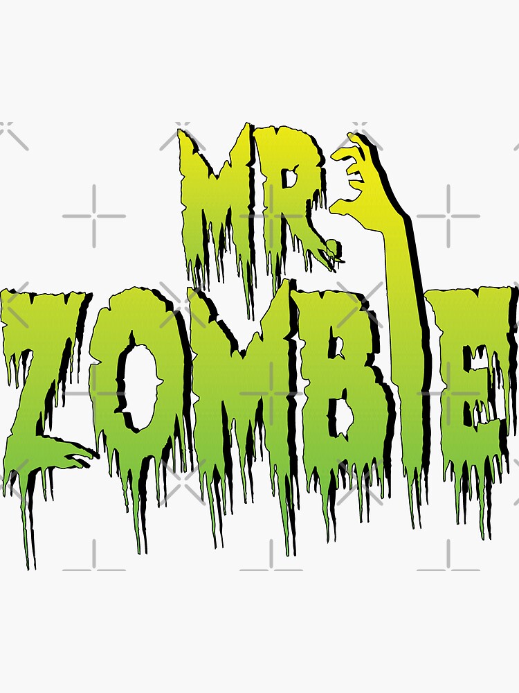 Thumbnail 3 of 3, Sticker, Mr. Zombie designed and sold by designyatri.