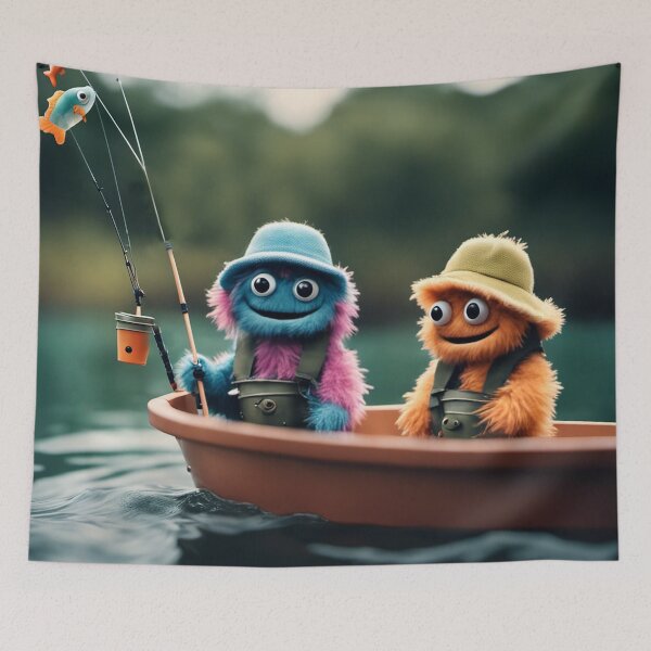 Item preview, Monsterville Monsters: Fishing Buddies designed and sold by MonstersByBecky.