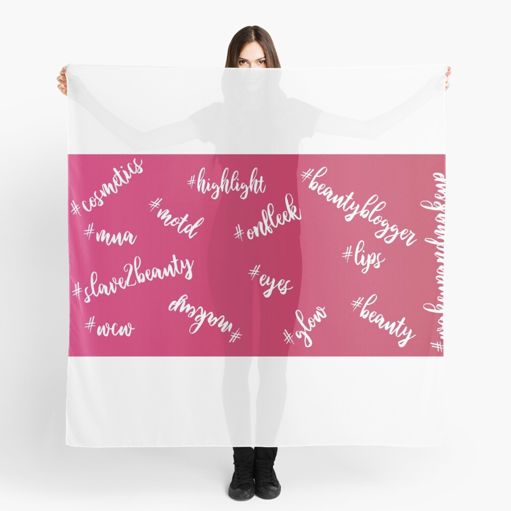"Makeup Hashtags" Scarf for Sale by Cyra26 Redbubble